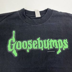 Vintage 90s Goosebumps Logo T Shirt Sz Youth L / Adult XS Tee Horror